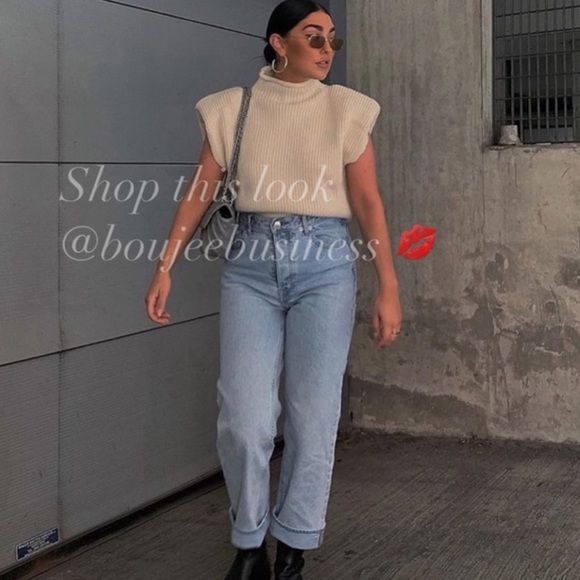 ZARA BNWT Shoulder Pad Knit Top - Picture 8 of 14